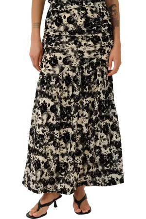 Gestuz GZflora Abstract Print Maxi Skirt