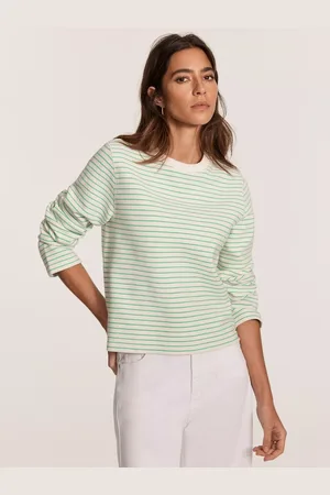 mint&berry Textured Stripe Sweatshirt
