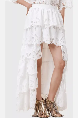 AllSaints Cavarly Embroidered High-Low Maxi Skirt