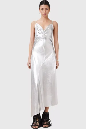 AllSaints Alexia Metallic Maxi Dress
