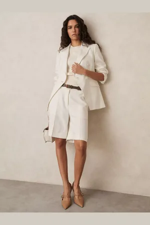 Reiss Petite Devon Linen Blend Shorts