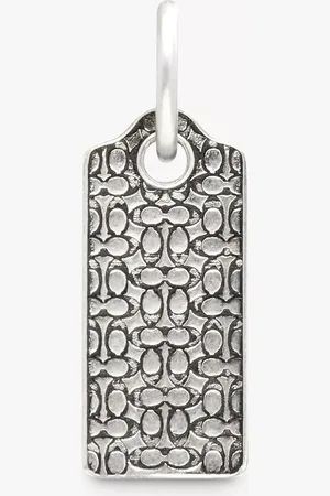 Coach Signature C Motif Hang Tag Single Hoop Earring