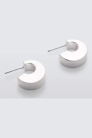 John Lewis Chubby Small Half Hoop Earrings