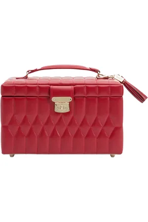 Wolf Caroline Quilted Leather Medium Jewellery Case
