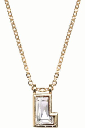 Eclectica Pre-Loved Refound Swarovski Crystal Letter Pendant Necklace, Dated Circa 1980s