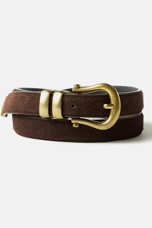 mint&berry Buckle Suede Belt
