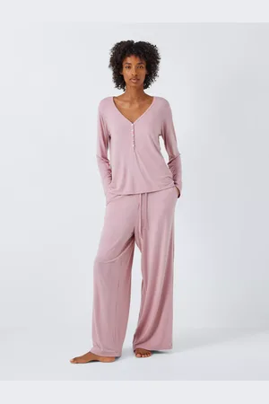 John Lewis Modal Rich Henley Wide Leg Pyjama Set