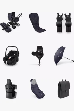 Bugaboo Fox 5 Renew Pushchair, Maxi-Cosi Pebble 360 Pro2 Car Seat with Base and Accessories Bundle, Deep Indigo