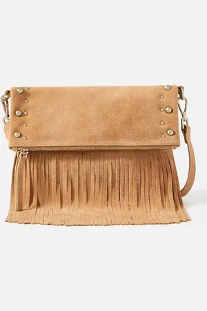 mint&berry Fran Fringe Cross Body Suede Bag