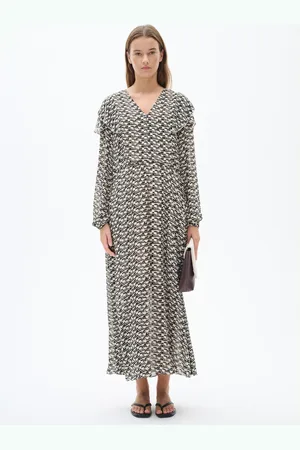 INWEAR Cessie Abstract Print Chiffon Maxi Dress