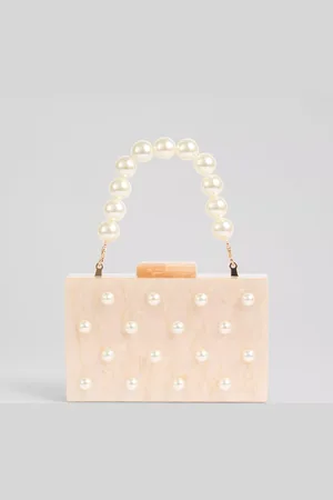 L.K. Bennett Malia Pearls Acrylic Resin Box Clutch Bag