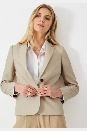 J.Crew Linen Cotton Blend Single Breasted Blazer