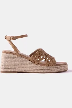 mint&berry Lola Woven Wedge Heel Espadrille Sandals