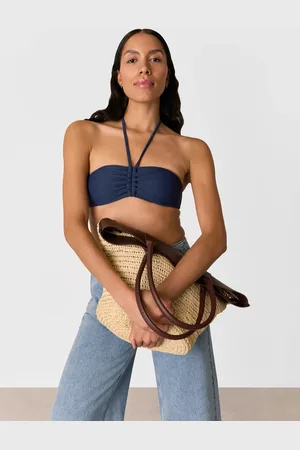 Whistles Mixed Rib Halterneck Bikini Top