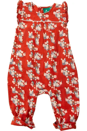 Little Green Radicals Baby Rabbit Frill Pure Organic Cotton Romper