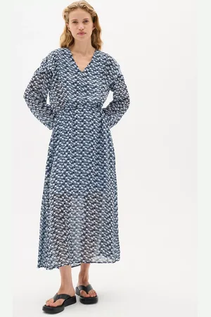 INWEAR Cessie Abstract Print Chiffon Maxi Dress