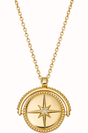 ASTLEY CLARKE Compass Spinner Locket Pendant Necklace