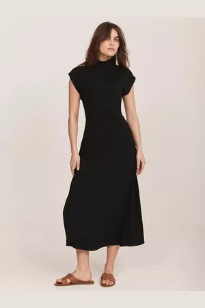 mint&berry High Neck Cap Sleeve Dress