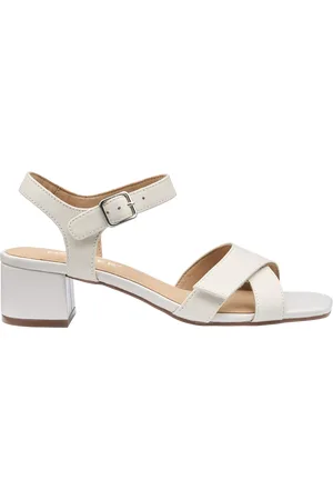 Hotter Riviera Leather Block Heel Strappy Sandals