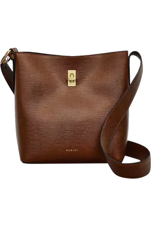 Radley Threadneedle Street Leather Medium Open Top Cross Body Bag, Mist