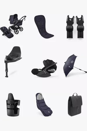 Bugaboo Fox 5 Renew Pushchair, Cybex Cloud T i-Size Car Seat with Base and Accessories Bundle, Deep Indigo