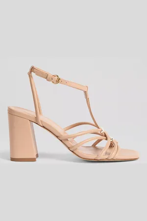 L.K. Bennett Noelle Leather Block Heel Strappy Sandals