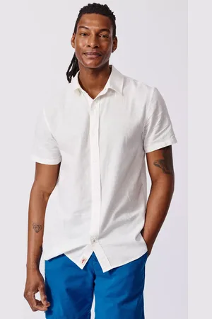 Aubin Fulstow Linen Blend Regular Fit Short Sleeve Shirt