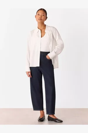 Whistles Petite Stretch Barrel Leg Jeans