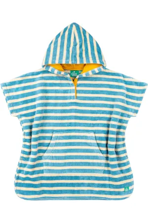Little Green Radicals Baby Stripe Hooded Poncho