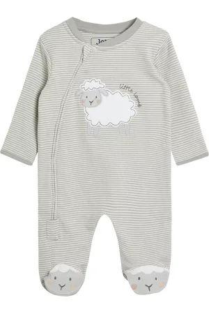 JoJo Maman Bébé Baby Little Lamb Applique Sleepsuit
