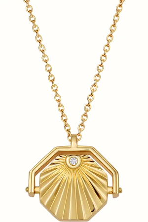 ASTLEY CLARKE Celestial Sunrise Spinner Locket Pendant Necklace