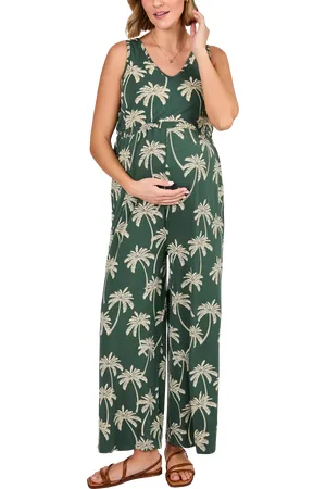 JoJo Maman Bébé Maternity Palm Tree Jumpsuit