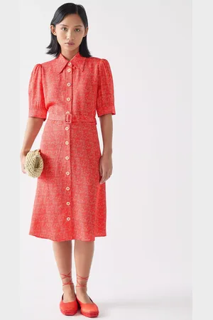 L.K. Bennett Petite Valerie Abstract Shirt Dress