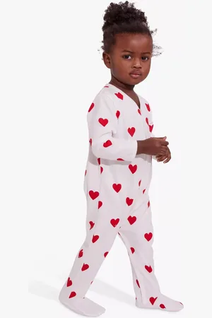 Petit Bateau Baby Heart Print Sleepsuit