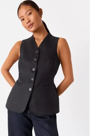 Whistles Petite Molly Linen Waistcoat