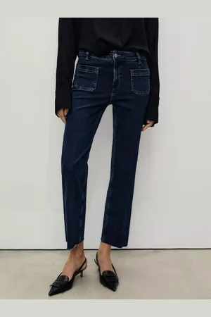 MANGO Alex Flared Cropped Jeans