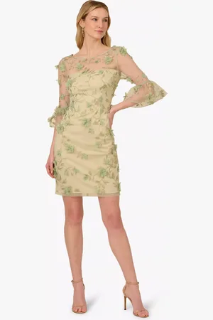 Adrianna Papell Floral Embroidered Sheath Dress