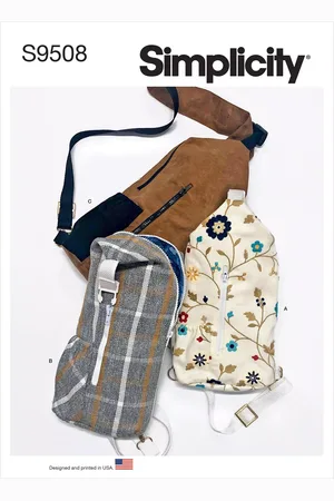 Simplicity Cross Body Bags Sewing Pattern, S9508, OS