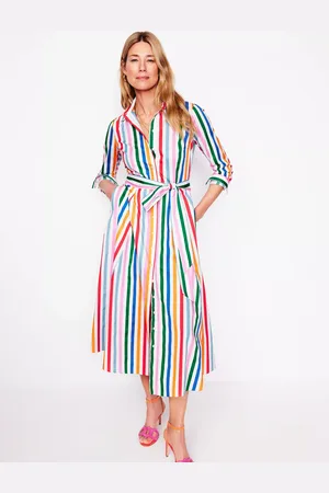 Boden Amy Stripe Midi Shirt Dress
