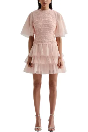By Malina Minnie Lace Frill Mini Dress