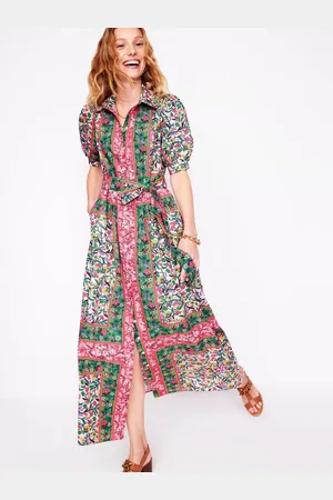 Boden Alexa Floral Shirt Maxi Dress