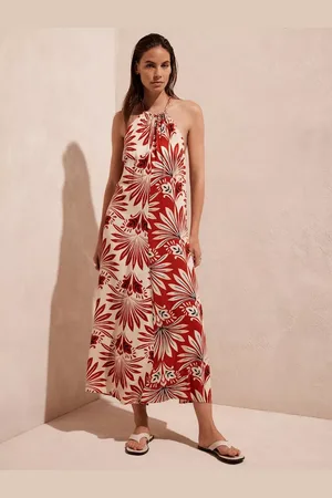 mint&berry Floral Hatlerneck Midi Dress