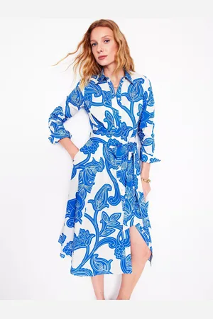 Boden Amy Floral Midi Shirt Dress