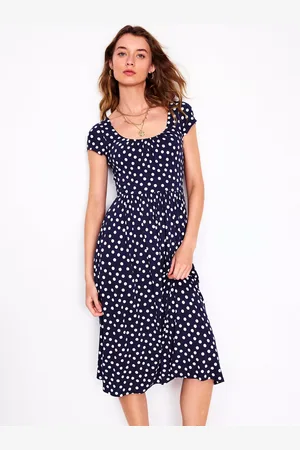 Boden Samantha Spot Print Scoop Neck Dress
