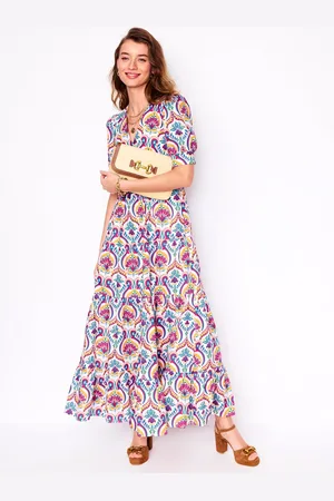 Boden Bella Floral Puff Sleeve Maxi Dress, Multi, Floral