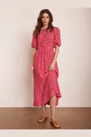 mint&berry Lip Print Midi Dress