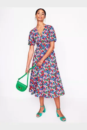 Boden Lillian Cotton Floral Midi Dress