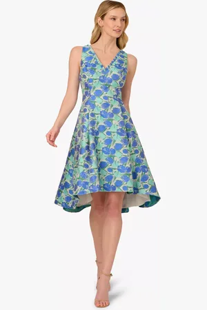 Adrianna Papell Floral Jacquard Dress
