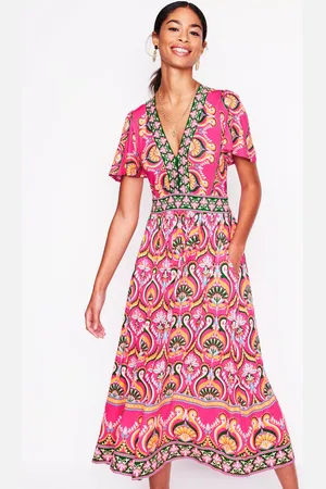 Boden Ellie Flutter Sleeve Maxi Dress