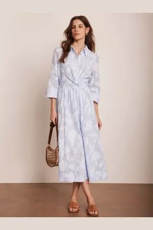 mint&berry Twist Detail Shirt Midi Dress